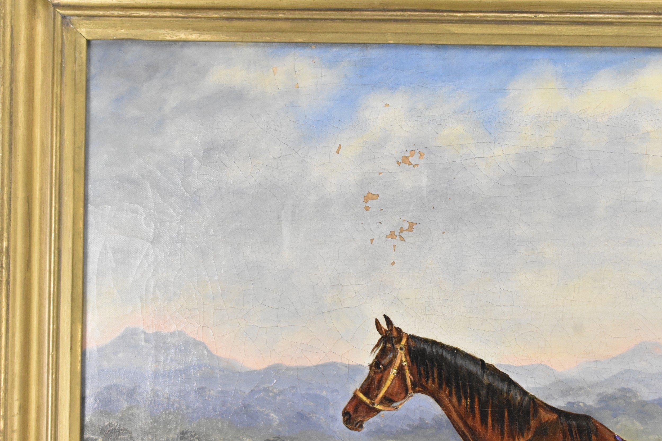 Artwork by Samuel Spode, An oil on canvas depicting a mare and foal in a landscape, Made of Oil on canvas