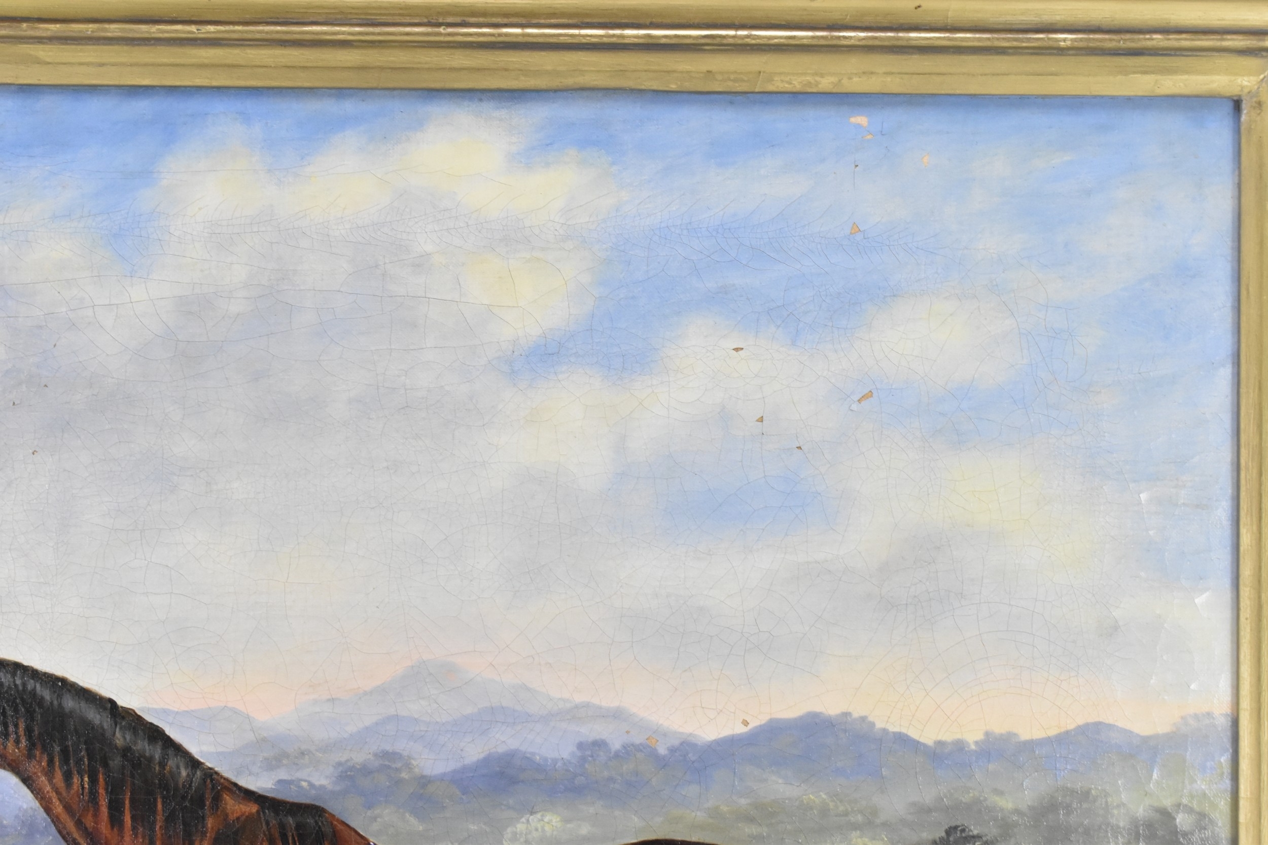 Artwork by Samuel Spode, An oil on canvas depicting a mare and foal in a landscape, Made of Oil on canvas