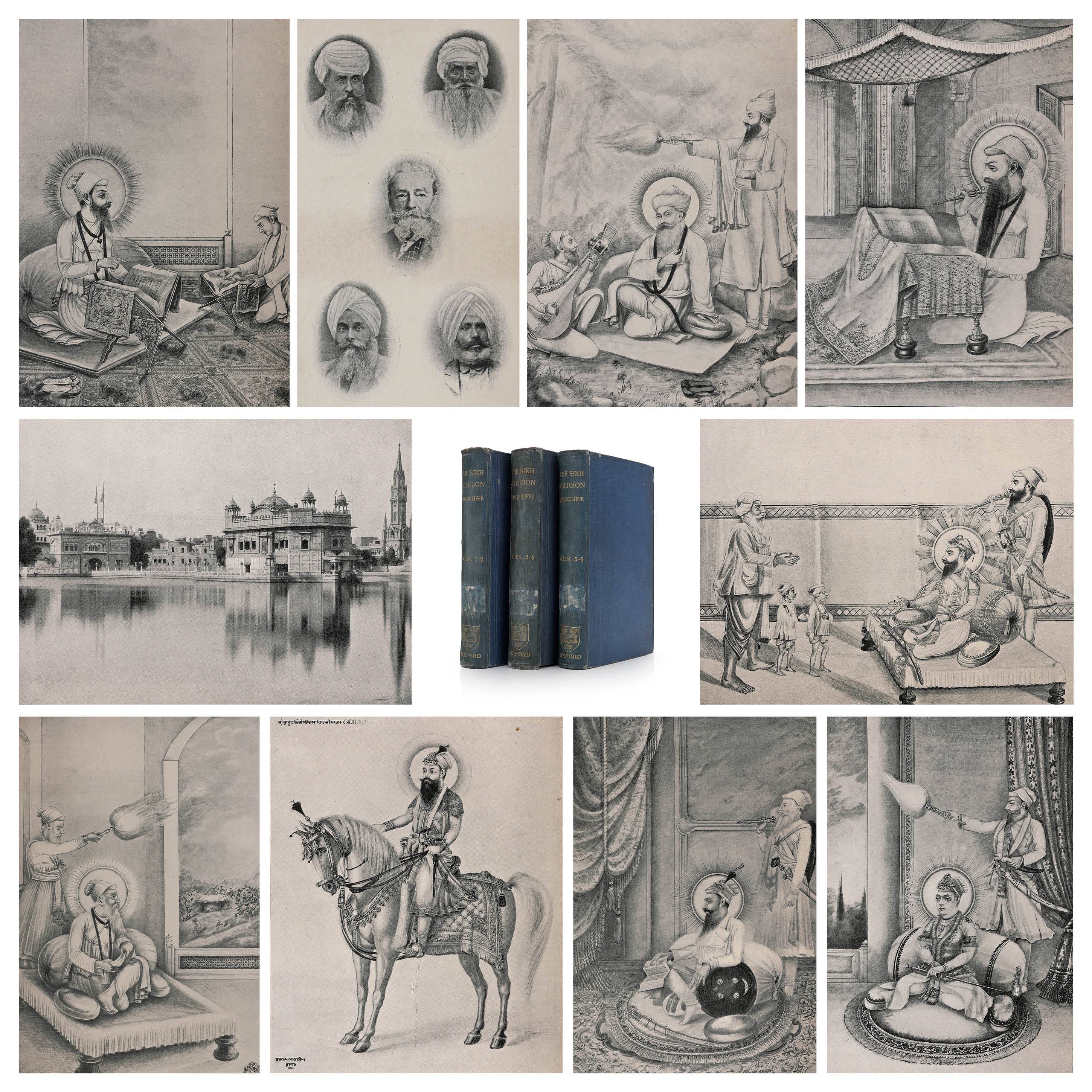 Artwork by Max Arthur Macauliffe, The Sikh Religion: its Gurus, Sacred Writings and Authors, Made of photograph