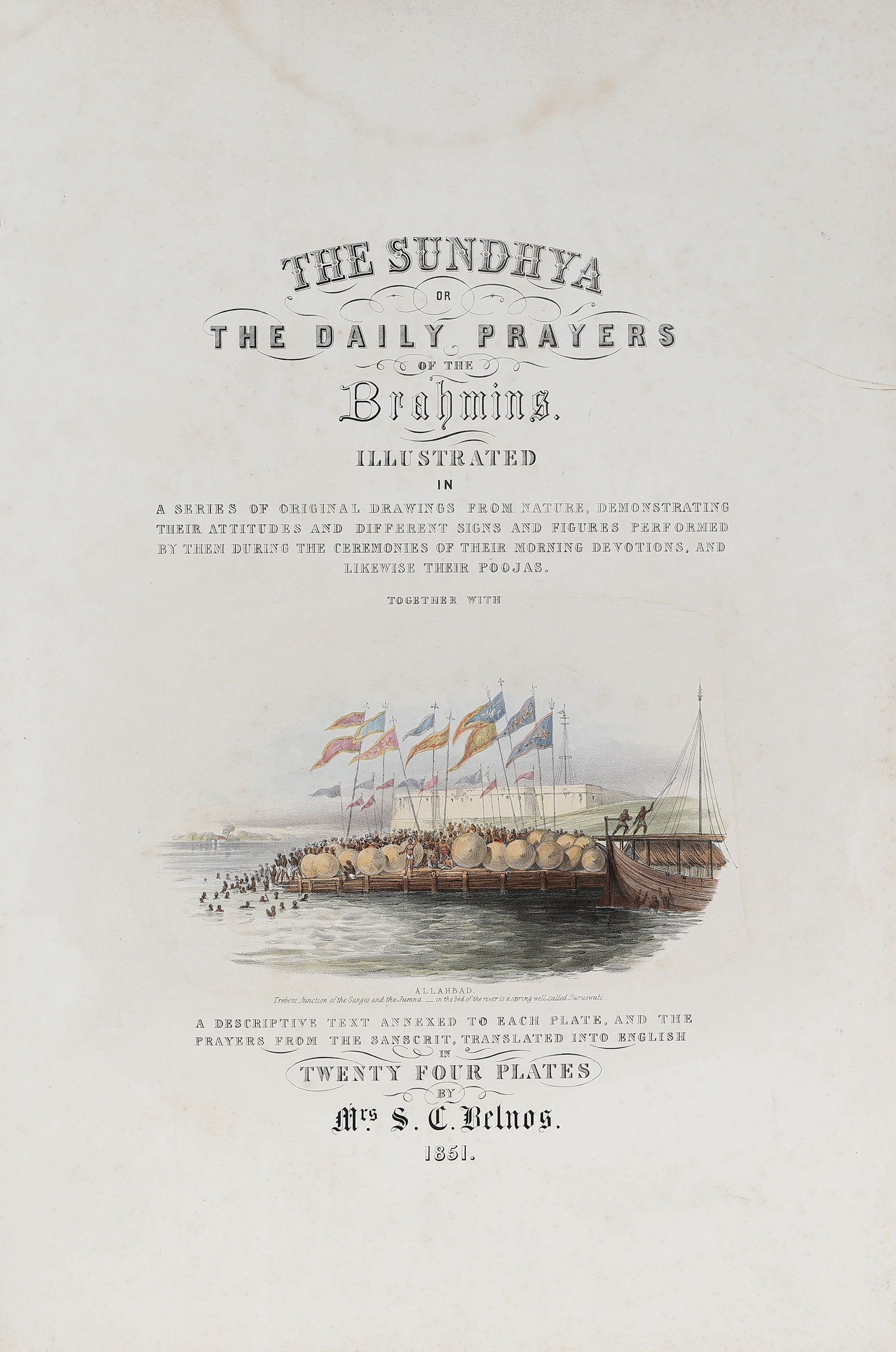 Mrs Sophia Charlotte Belnos | The Sundhya or the Daily Prayers of the ...