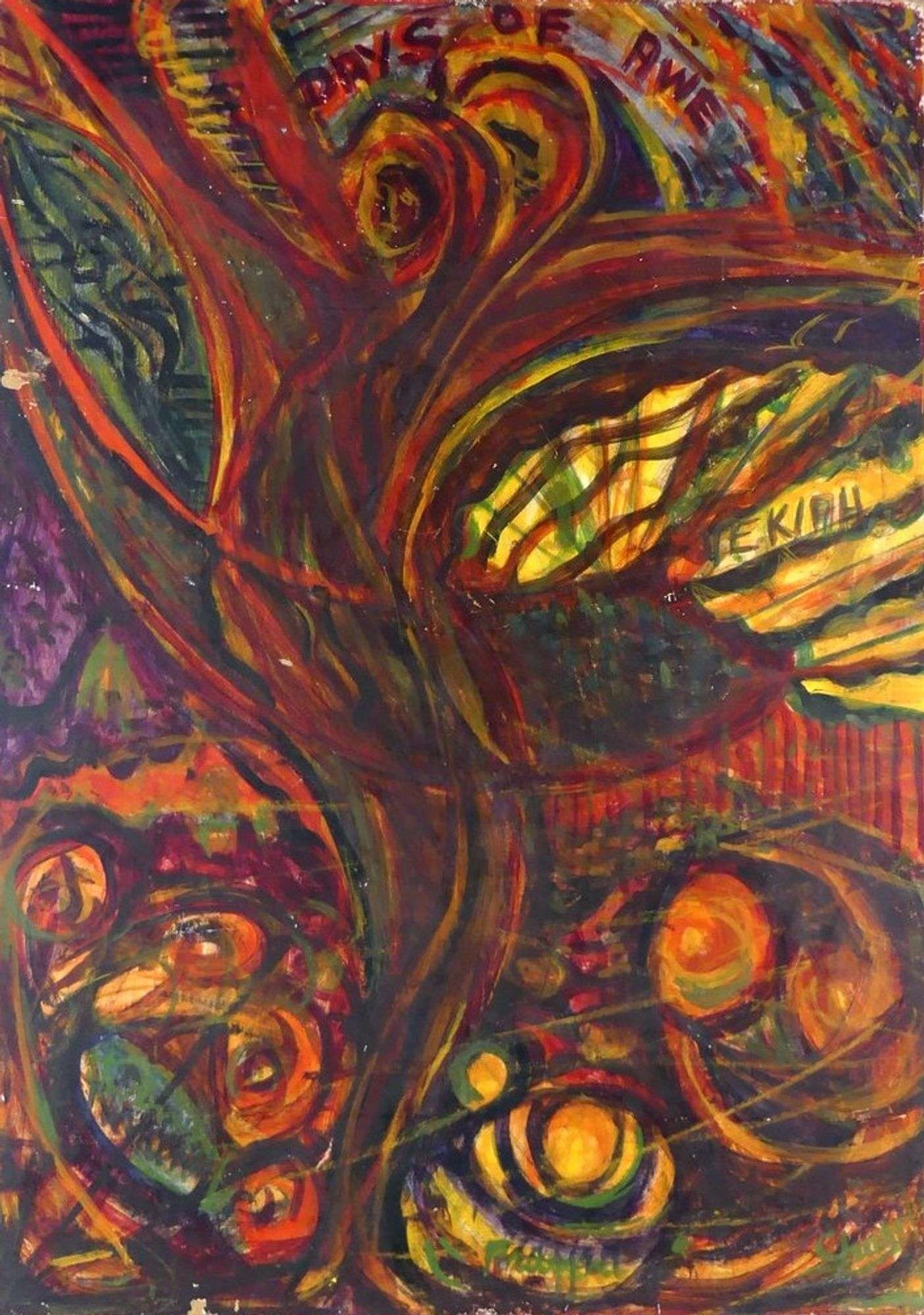 Artwork by Clara Samuels, Untitled: Vase with Flowers, Made of oil on masonite board