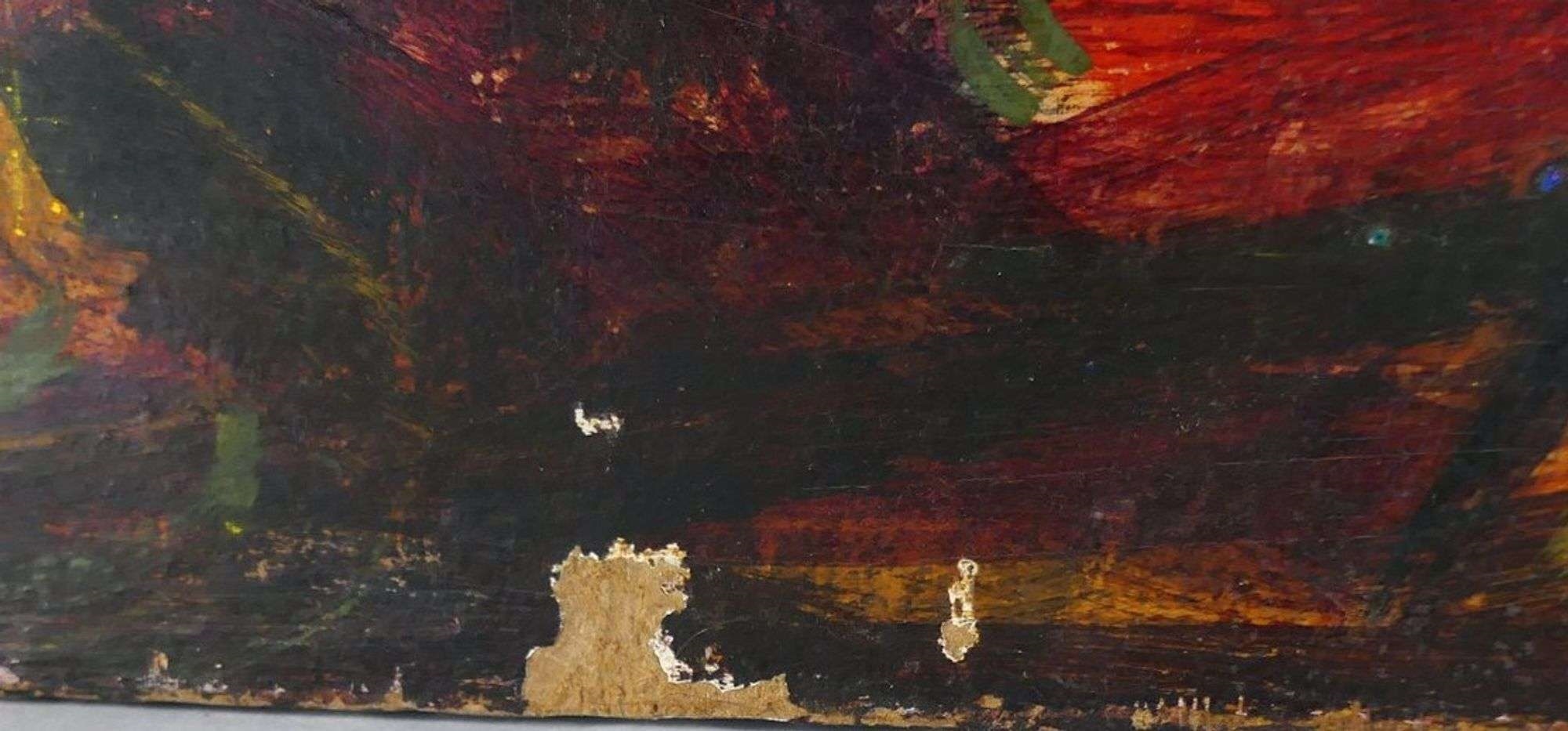 Artwork by Clara Samuels, Untitled: Vase with Flowers, Made of oil on masonite board