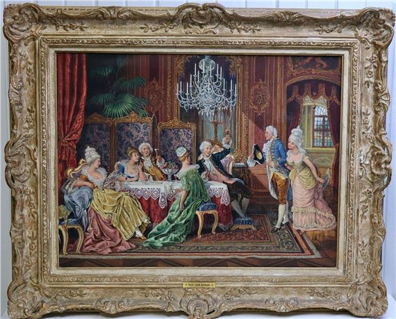 Figures in a Salon by Leon Mignard