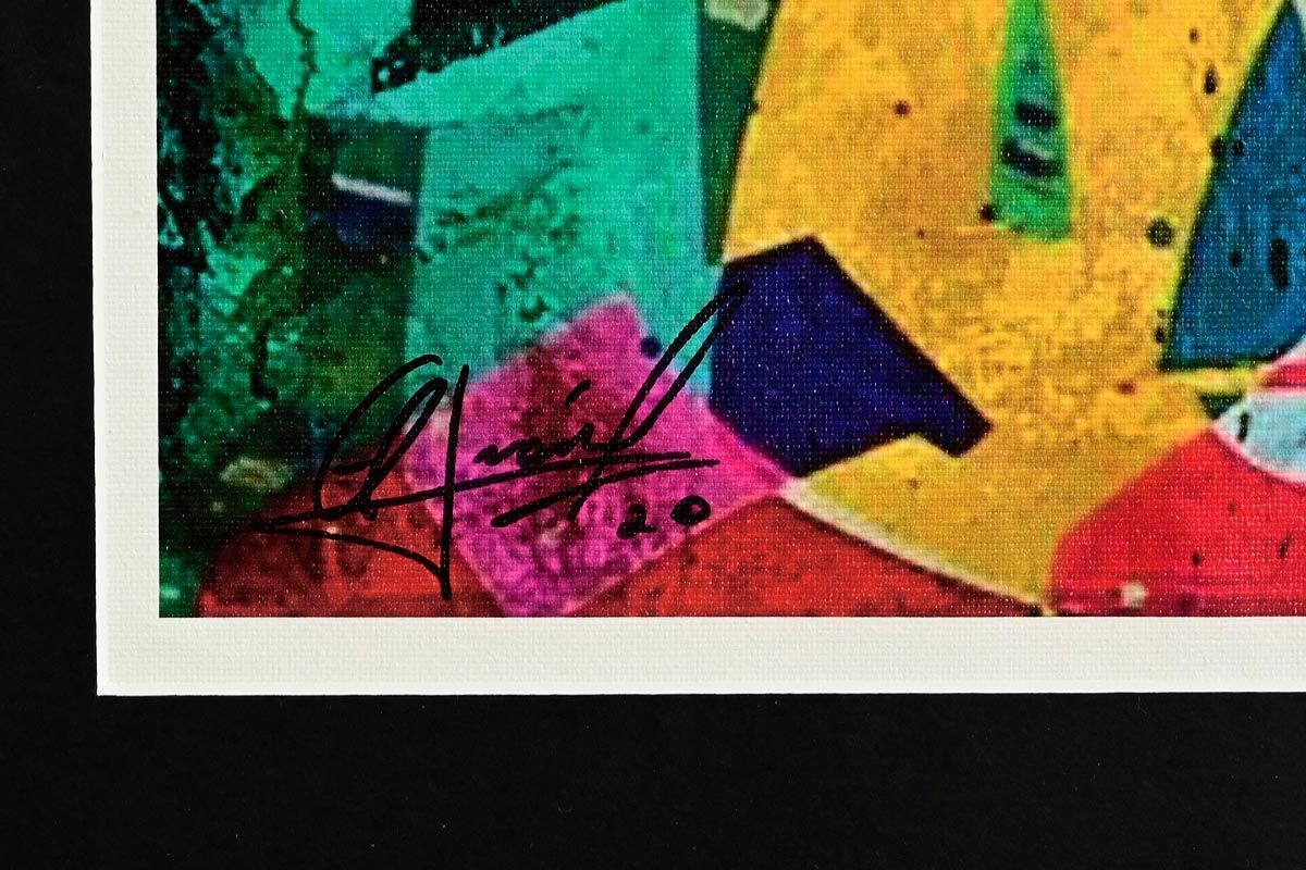 Artwork by Alberto Ricardo, Muhammed Ali, Made of limited edition print on canvas - number 3 from an edition of 10