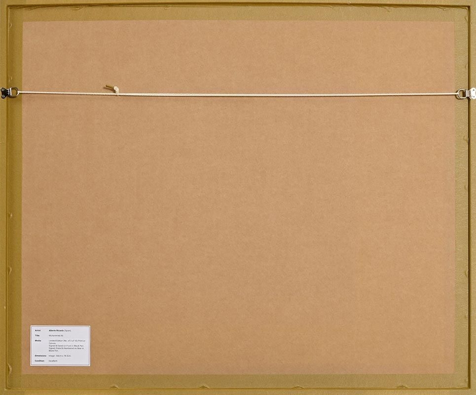 Artwork by Alberto Ricardo, Muhammed Ali, Made of limited edition print on canvas - number 3 from an edition of 10