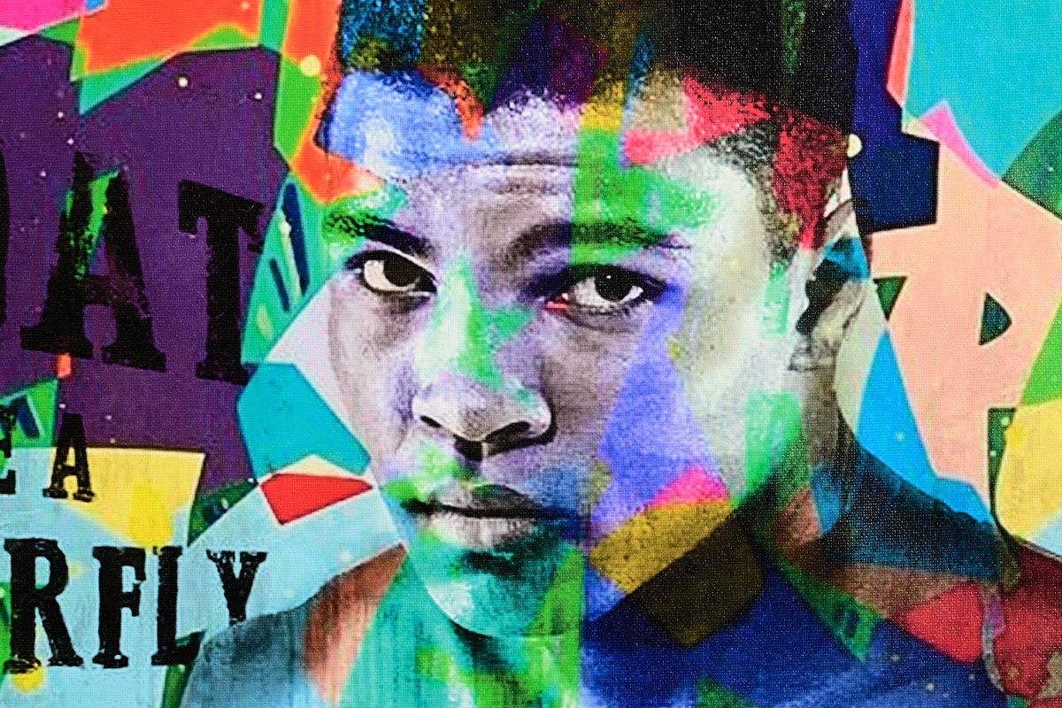 Artwork by Alberto Ricardo, Muhammed Ali, Made of limited edition print on canvas - number 3 from an edition of 10