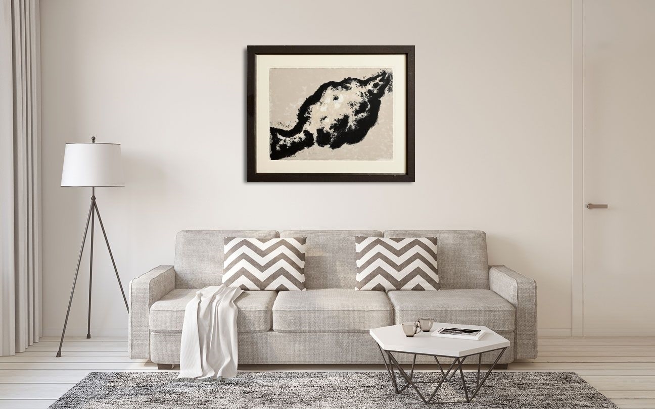 Artwork by Zhang Fang Bai, Fish, Made of limited edition carborundum lithograph - numbered 8 from an edition of 49