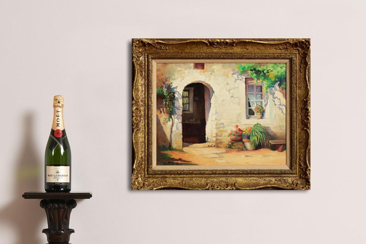 Artwork by Robert Chailloux, Courtyard Archway, Made of oil on canvas