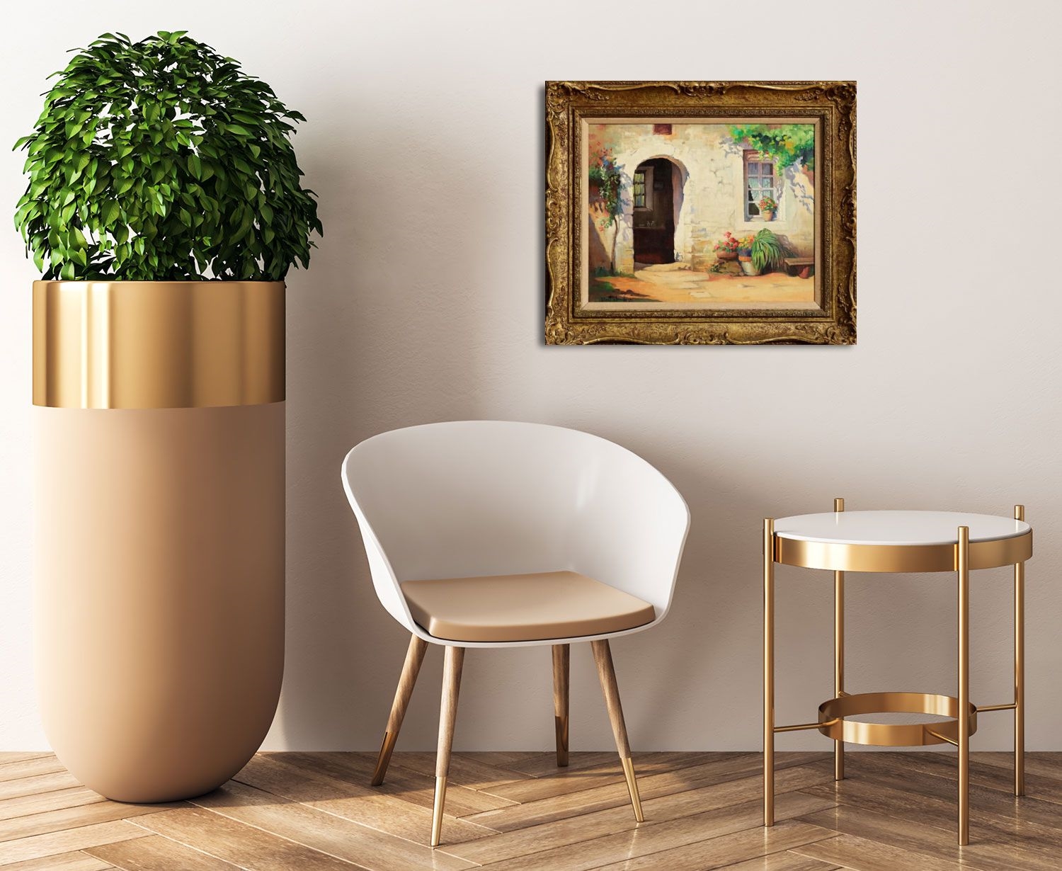 Artwork by Robert Chailloux, Courtyard Archway, Made of oil on canvas