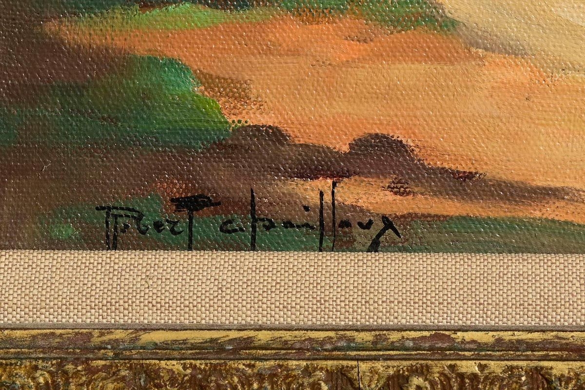 Artwork by Robert Chailloux, Courtyard Archway, Made of oil on canvas