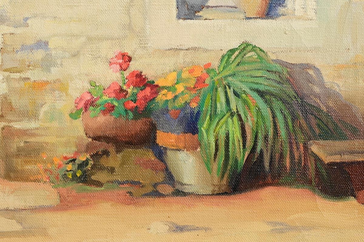 Artwork by Robert Chailloux, Courtyard Archway, Made of oil on canvas