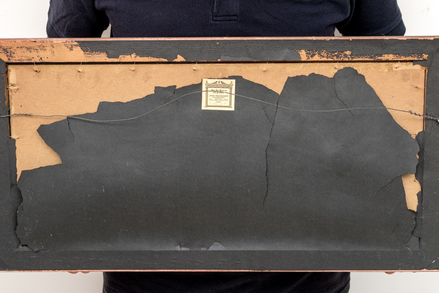 Artwork by Ethel Brinton, Shepherd With Flock In A Field, Made of oil on board