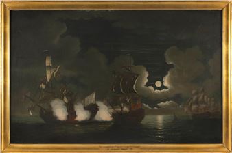 The Monmouth Captures the Fondroyant 28th February 1758 - Richard Paton