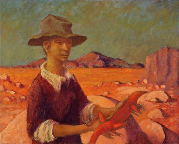 Boy with a Lizard by Russell Drysdale, 1966