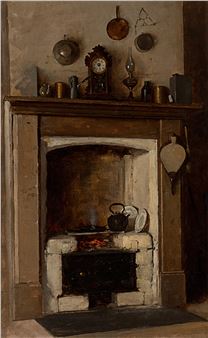 Interior of a Kitchen - John Longstaff