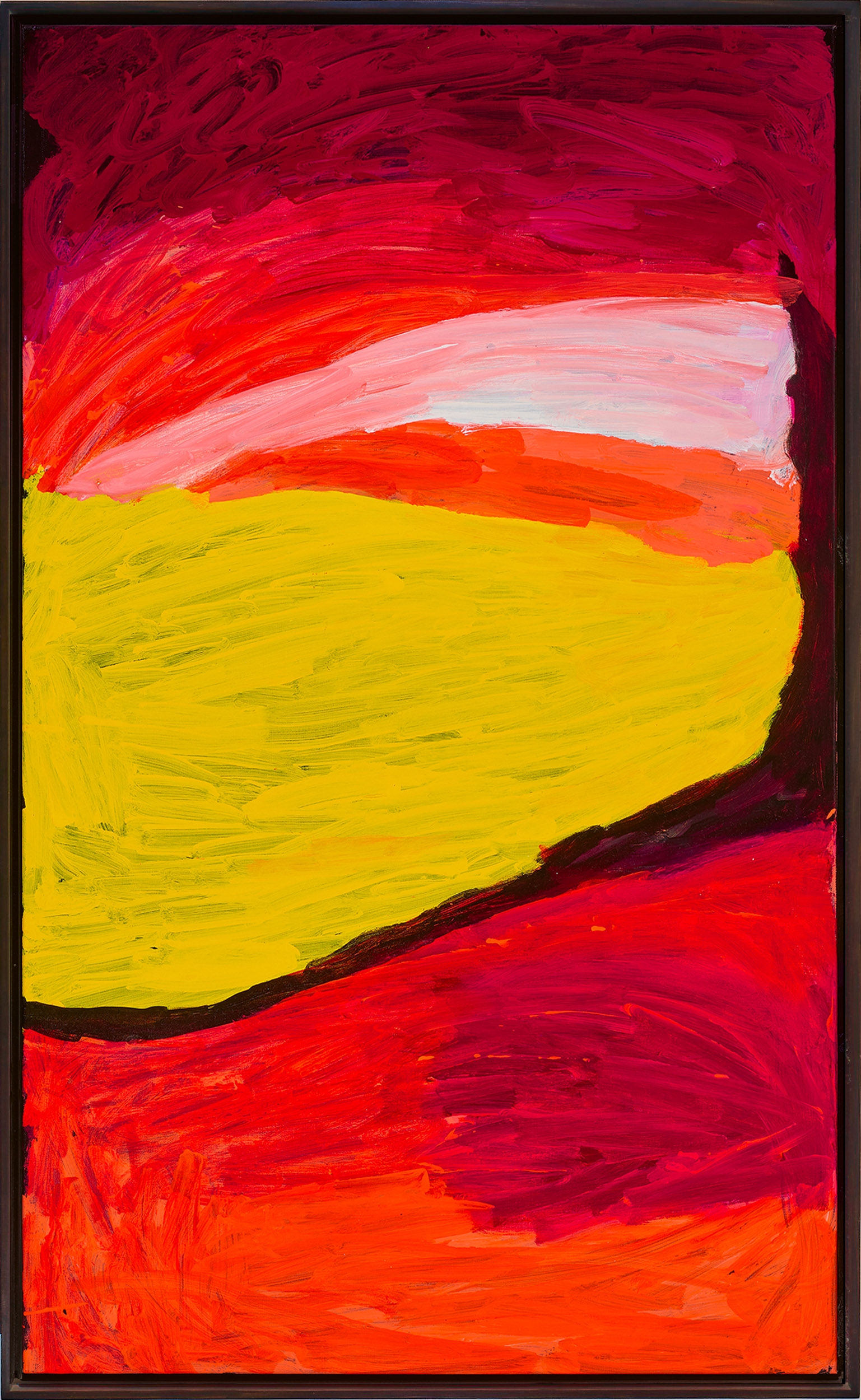 Artwork by Sally Gabori, Dibirdibi Country 2011, Made of synthetic polymer paint on linen