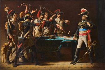 French Revolutionaries disputing with a leader of the Revolution - Émile Betsellère