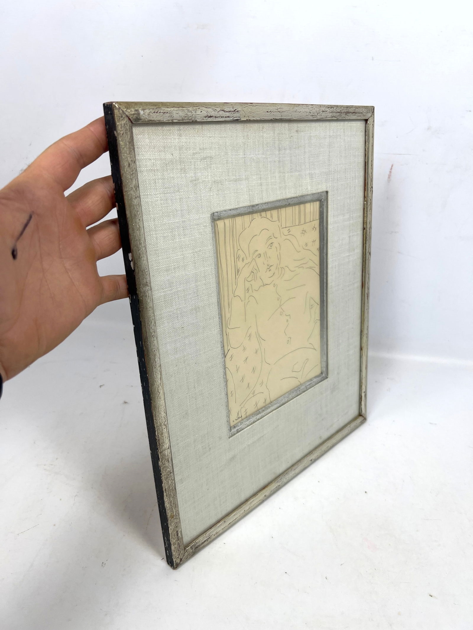 Artwork by Harry Niblock, Girl Slouching, Made of Pen and Ink