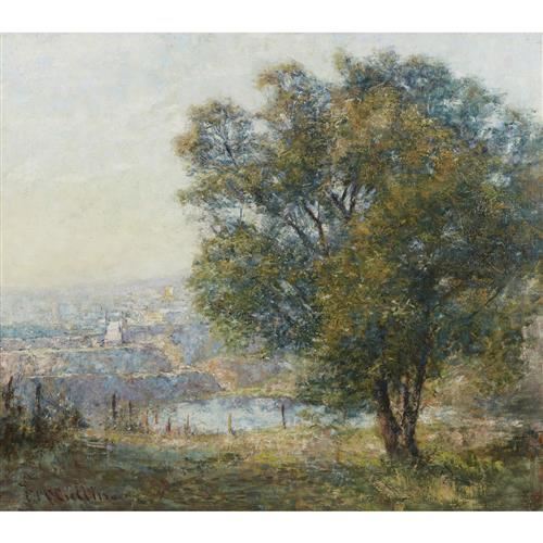 The Lime Tree (Yarra River from Kensington Road, South Yarra) by Frederick McCubbin, 1917