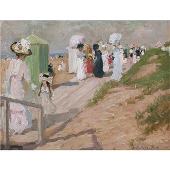 Promenade on the Beach - E. Phillips Fox