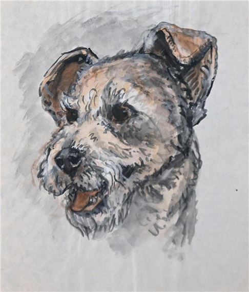 (GROUP OF 5 DOG STUDIES) - Julius Wentscher, Jr.