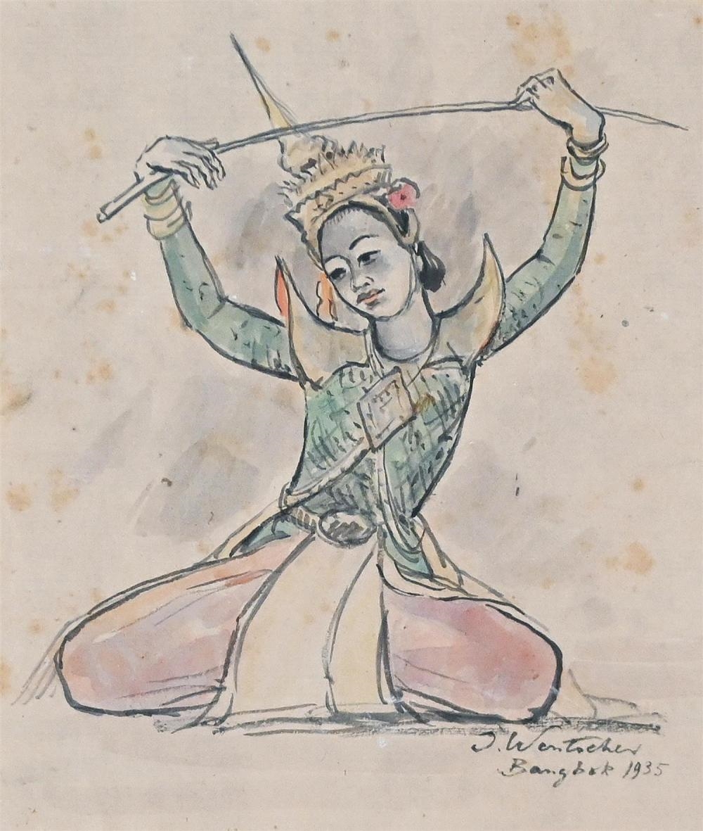 Artwork by Julius Wentscher, Jr., (GROUP OF 4 ARTWORKS DATING FROM 1926 - 1989), Made of INK ON PAPER