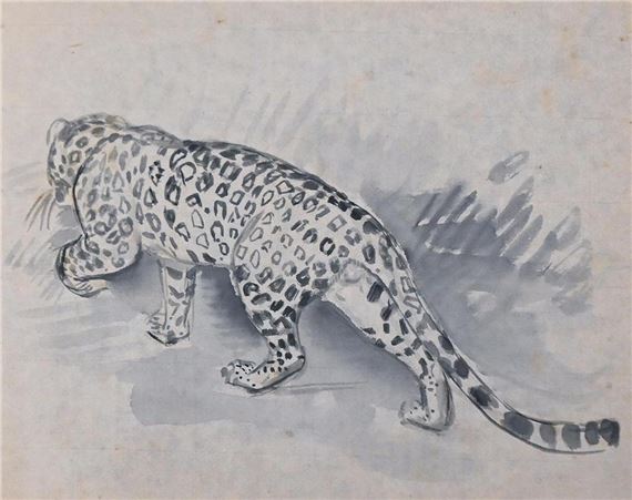 GROUP OF 4 ARTWORKS OF A BALIANESE FIGURE AND ANIMAL STUDIES