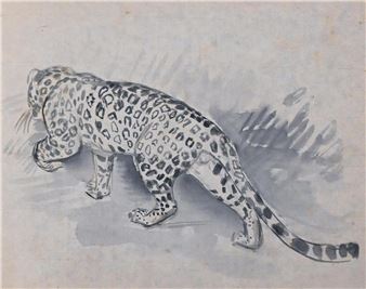 GROUP OF 4 ARTWORKS OF A BALIANESE FIGURE AND ANIMAL STUDIES - Julius Wentscher, Jr.