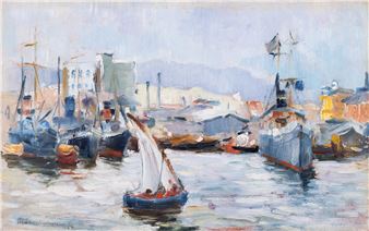 Morning in the Constanța Port - Apostol Mănciulescu