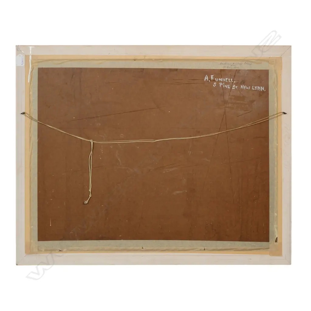 Artwork by Arthur Funnell, Auckland Harbour Bridge from Pt. Erin Park, Made of oil on board