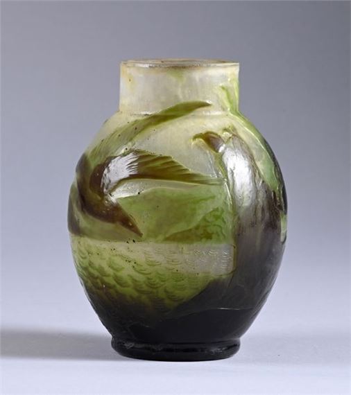 Muller Freres | Muller Frères Lunéville Vase with rounded body and long ...