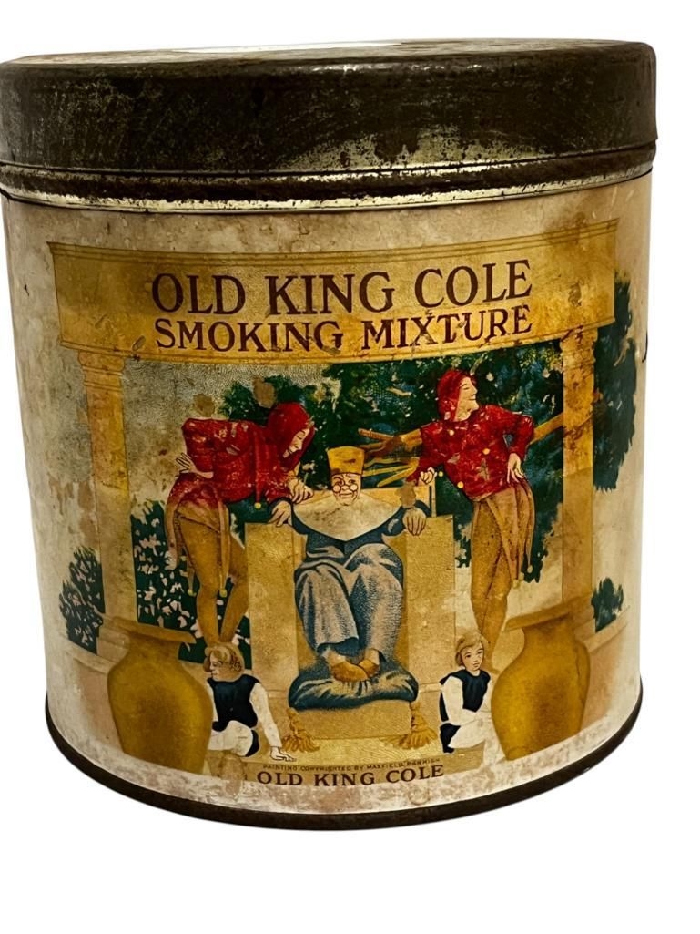 Artwork by Maxfield Parrish, Old King Cole Tobacco Tin, Made of Tin