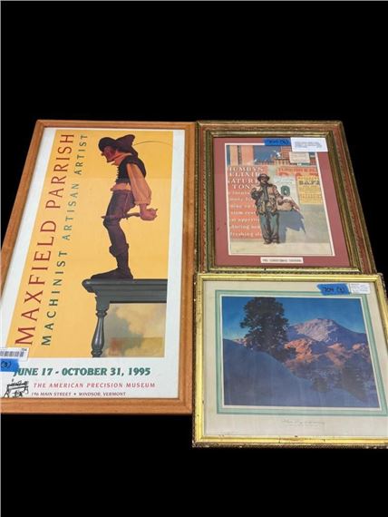 When Day is Dawning, His Christmas Dinner from December, 08 1900 Harper's Weekly - in a great frame, and 1995 Art Exhibit Poster from The American Precision Museum in Windsor, VT