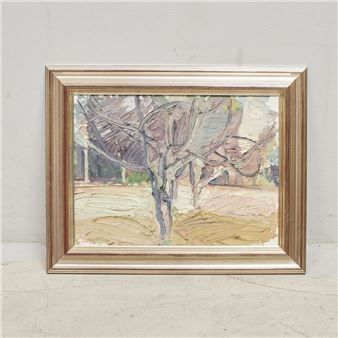 Sweden. &quot;Höst med gamla aplar&quot;. Signed. Oil on panel - Bengt Crantz