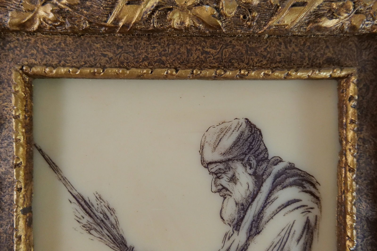 Artwork by Dov Bar-Lev, Group Lot of 3 Resin Tile Judaica Pieces of Art, Made of Resin