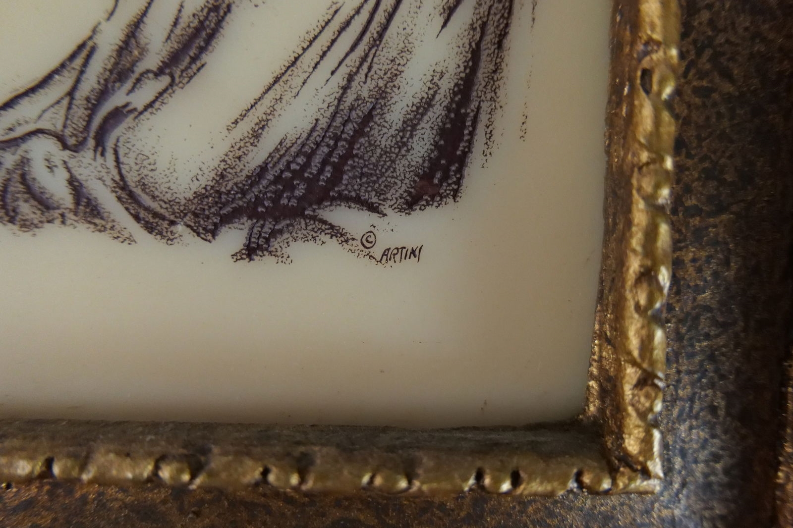 Artwork by Dov Bar-Lev, Group Lot of 3 Resin Tile Judaica Pieces of Art, Made of Resin