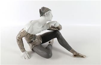 Lladro Nostalgia Re Deco Harlequin Figurine - Javier Malavia
