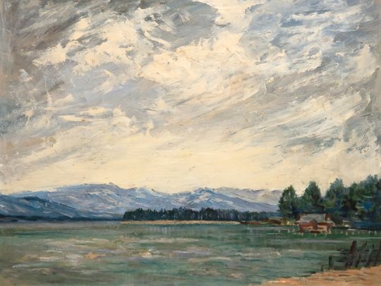 Artwork by Karl Gatermann the Younger, Landschaft bei München, Made of Öl/ Hartfaser