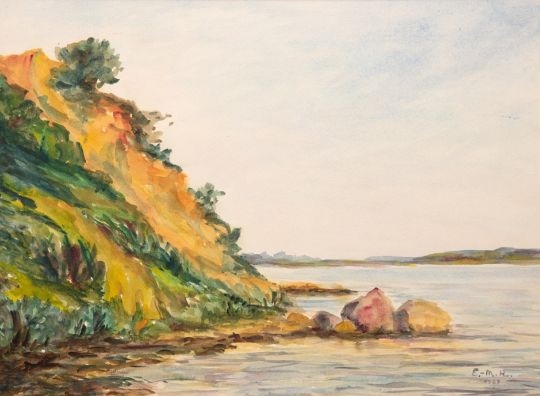 Artwork by Eva-marie Hennemann-lange, Küstenlandschaft auf der Insel Rügen, Made of watercolor