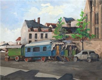 Fahrendes Volk vor der Stadt - Edward Sermon