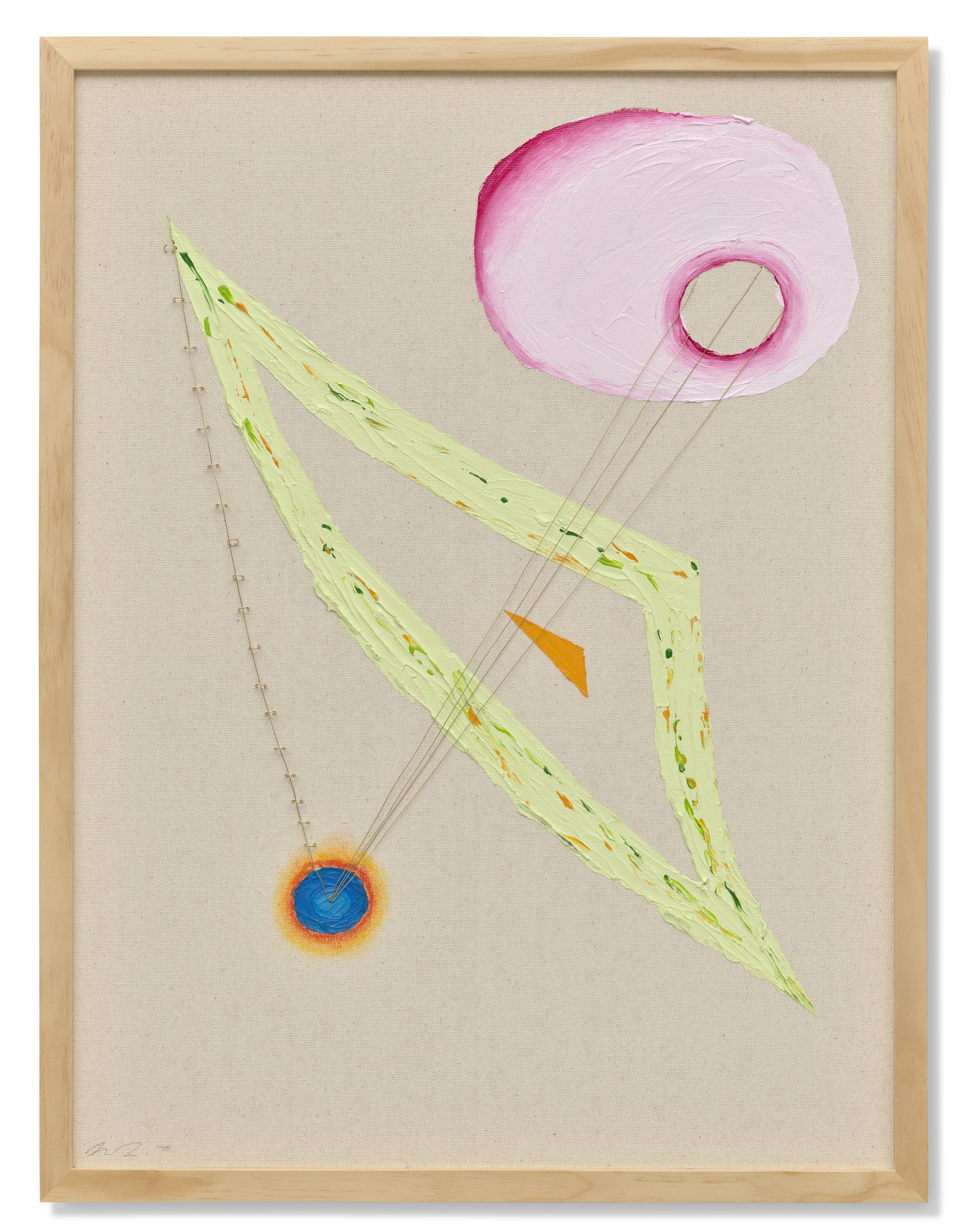 Artwork by Madeleine Lill, Synapses, Made of acrylic, oil pastel, metal on canvas