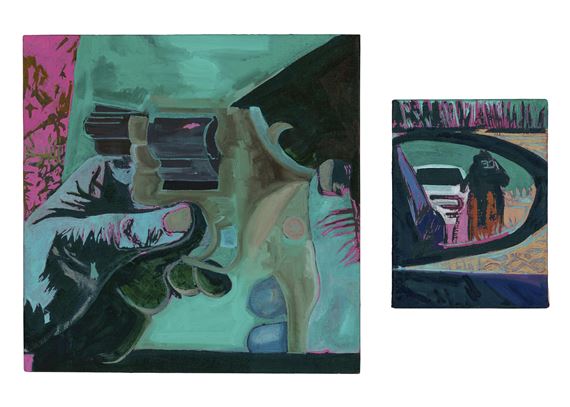 Narrative Painting (diptych) by Vivek Sebastian, Executed in 2025