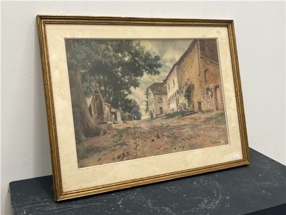 "Vue de village" - Adolphe Crespin