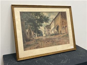 &quot;Vue de village&quot; - Adolphe Crespin