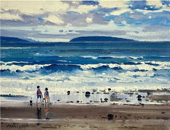 Looking for Crabs - Low Tide, Penmaenmawr - Edwin Vincent Forrest