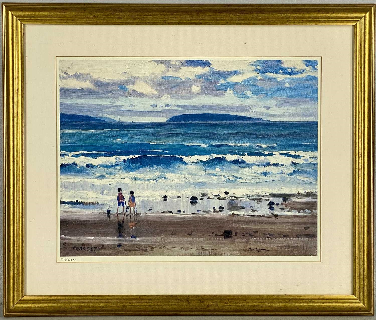 Artwork by Edwin Vincent Forrest, Looking for Crabs - Low Tide, Penmaenmawr, Made of colour print