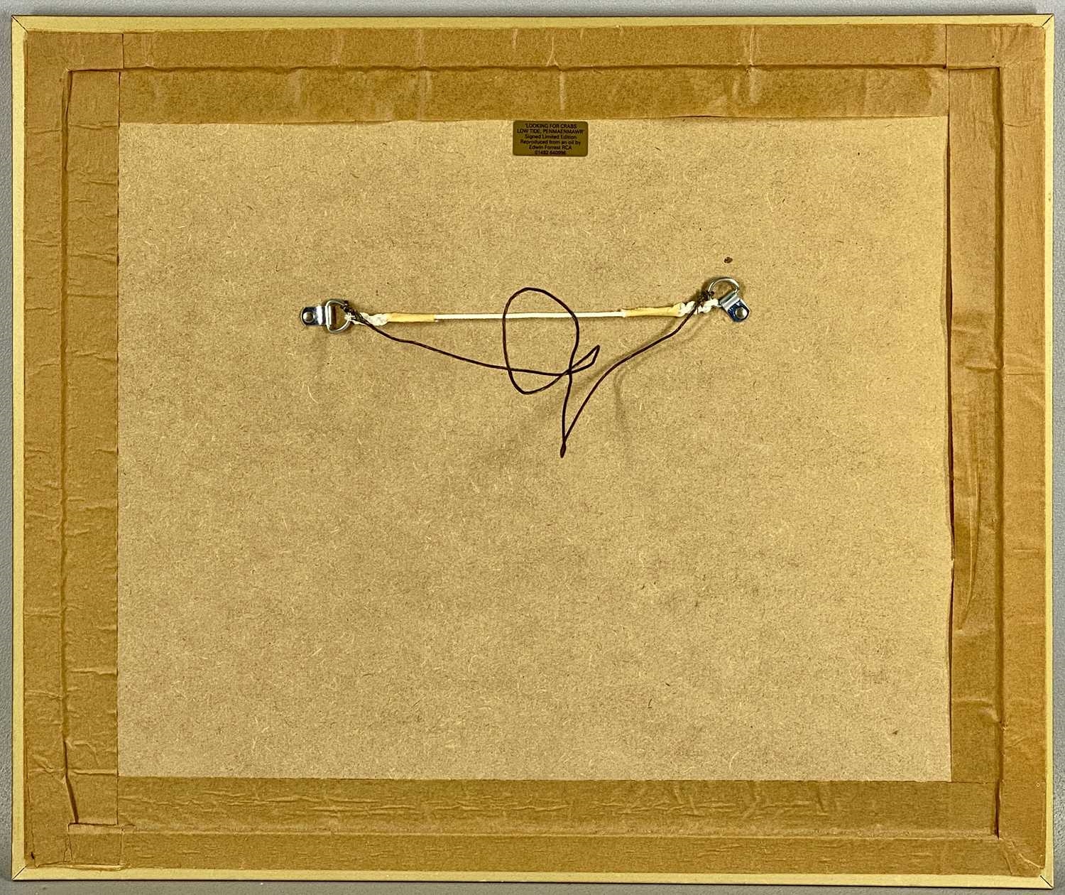 Artwork by Edwin Vincent Forrest, Looking for Crabs - Low Tide, Penmaenmawr, Made of colour print