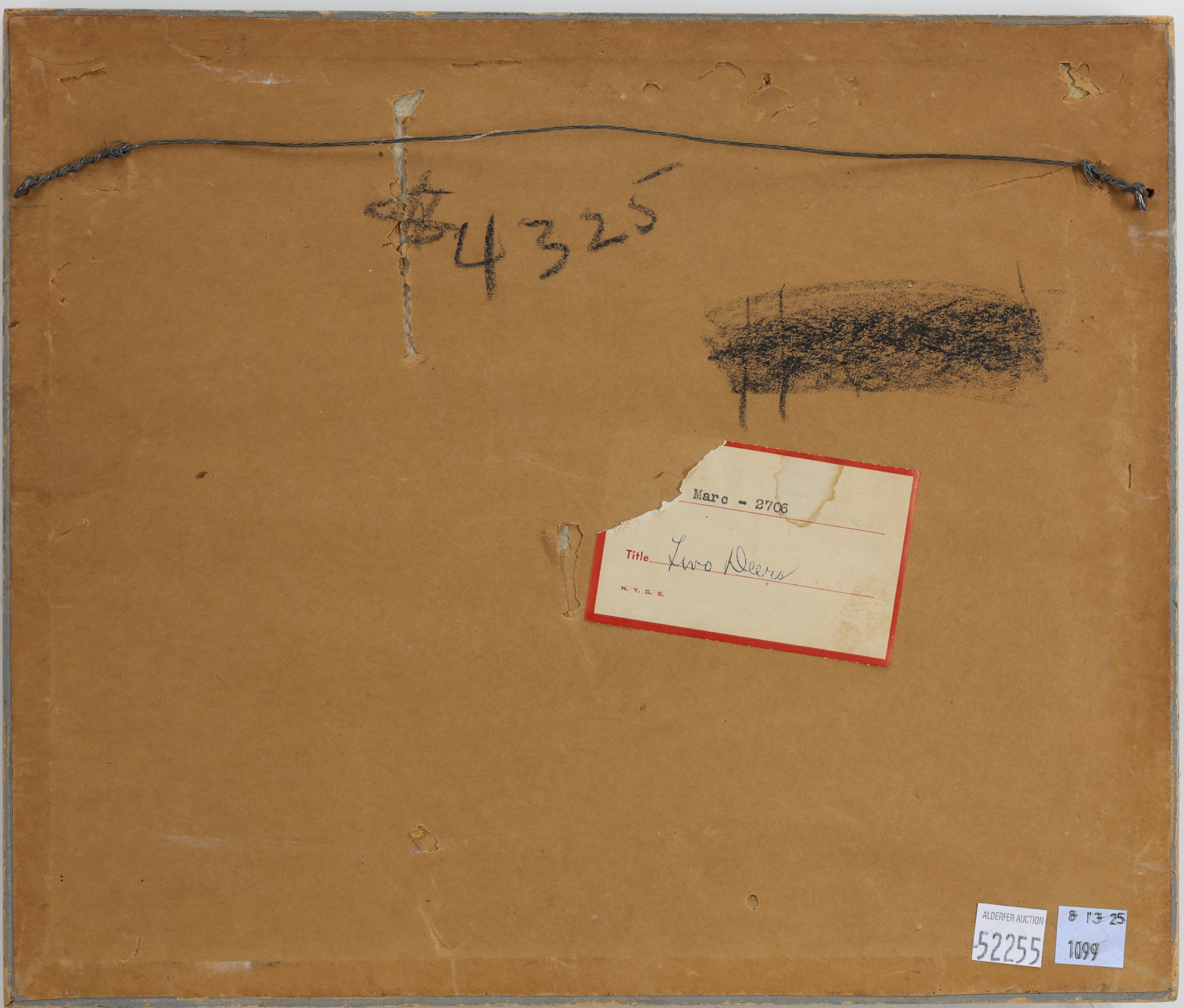 Artwork by Franz Marc, Two Deer, Made of Mixed media