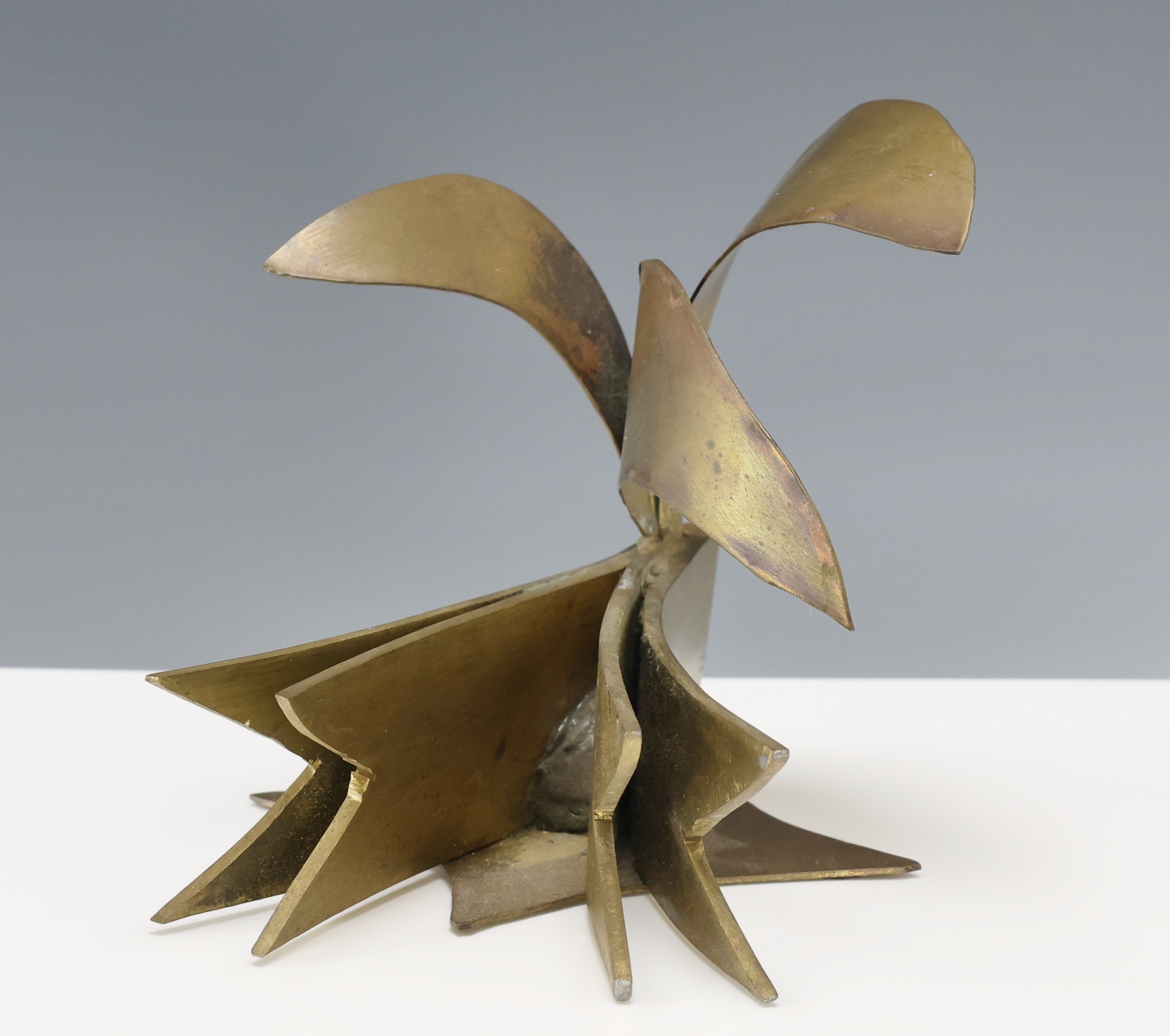 Raymond Rocklin | Welded metal abstract sculpture suggestive of a ...