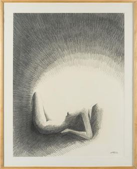 Une femme nue allongée - James Bayle